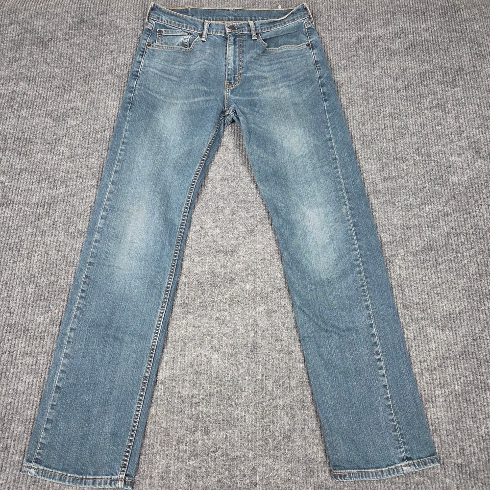 Levis 505 Regular Fit Straight Leg Jeans Mens 32x34 Medium Wash Blue 00505-1370